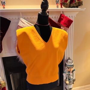 Express Bright Yellow V-Neck Sweater